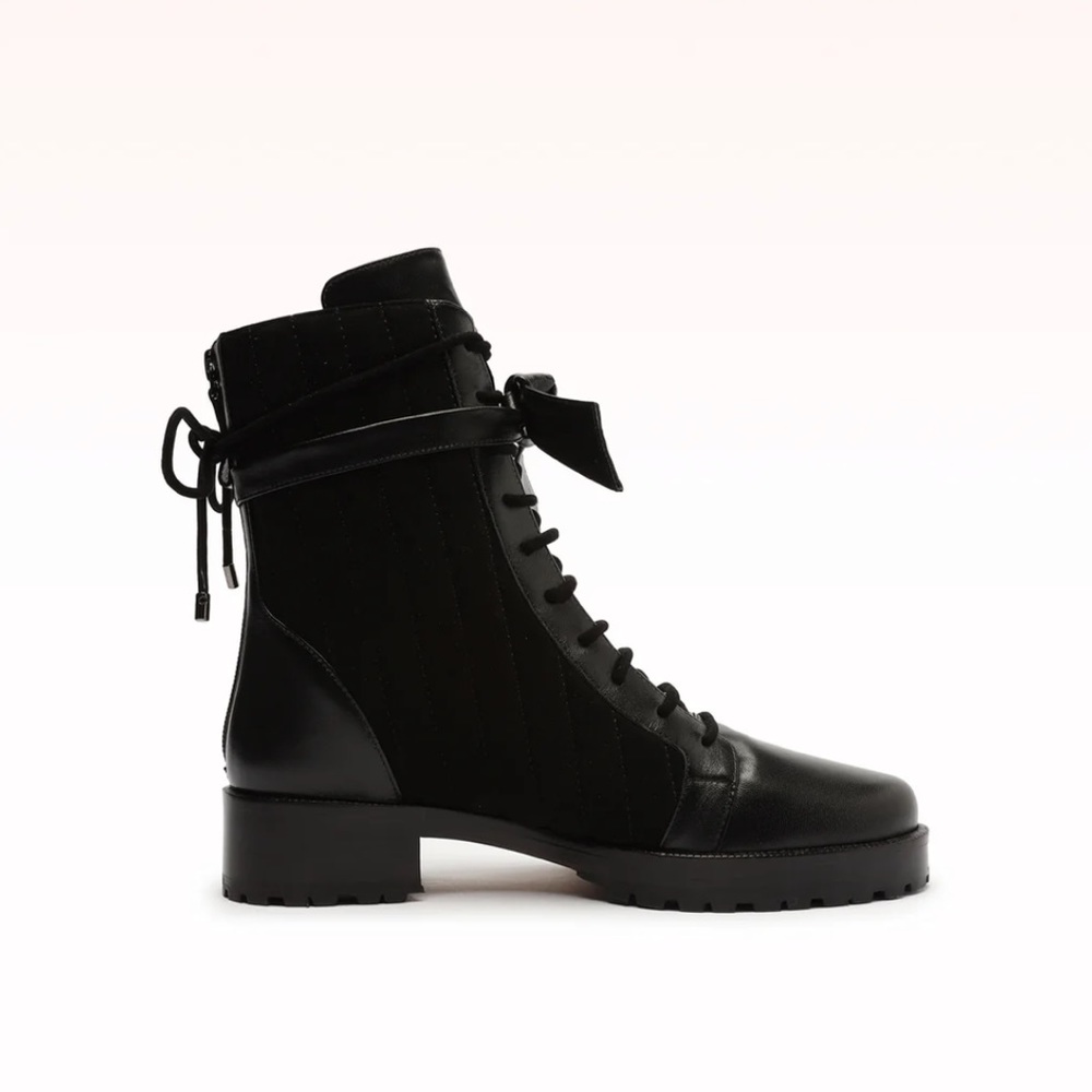 NEW!! Alexandre Birman Quilted Clarita Combat Bootie 20 Black